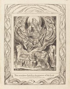 サタンが主の前から出て行く」（1825年 作： William Blake