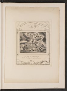 おできでサタンスマイティングジョブ 作： William Blake