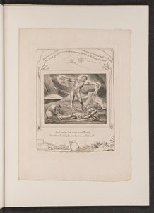おできでサタンスマイティングジョブ 作： William Blake