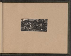 羊飼いが狼を追い払う」1821年 作： William Blake