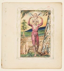 経験の歌。1825年頃に描かれた正面図。 作： William Blake