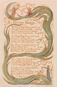 イノセンスの歌、プレート12、神のイメージ（ベントレー18） 作： William Blake