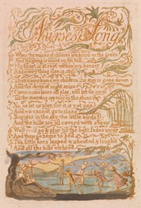 イノセンスの歌、プレート22、ナースの歌（ベントレー38） 作： William Blake
