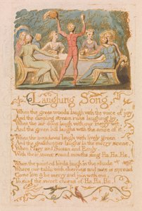 イノセンスの歌、プレート28、笑う歌（ベントレー15） 作： William Blake