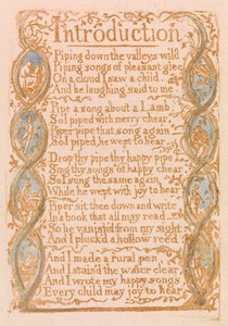 イノセンスの歌、プレート3、はじめに（ベントレー4） 作： William Blake