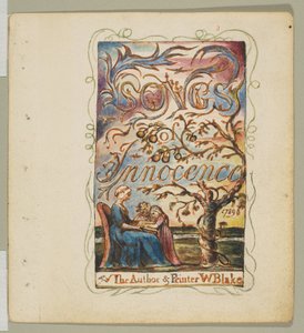 イノセンスの歌タイトルページ、1825年頃 作： William Blake