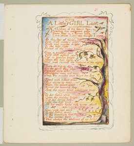 無垢と経験の歌: 迷子になった少女, ca. 1825年。 作： William Blake