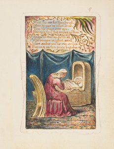 純真の歌と経験の歌。揺りかごの歌 2枚目Wept for me..., ca. 1825.