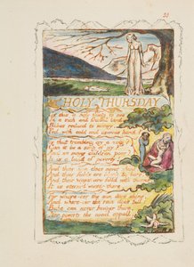 無垢と経験の歌: 聖木曜日, ca. 1825年。 作： William Blake