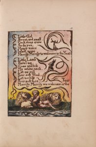 イノセンスとエクスペリエンスの歌、プレート12、春（ベントレー23） 作： William Blake