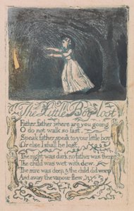 無垢と経験の歌、プレート16、「The Little Boy Lost」(Bentley 13) 作： William Blake