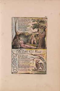 無垢と経験の歌、プレート34、見つかった小さな女の子（ベントレー35） 作： William Blake