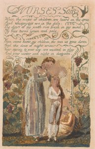 無垢と経験の歌、プレート37、「ナースの歌」（ベントレー38） 作： William Blake
