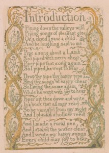 Songs of Innocence and of Experience、プレート 3、「イントロダクション」（Bentley 4） 作： William Blake
