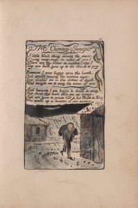無垢と経験の歌、プレート41、チムニースイーパー（ベントレー37） 作： William Blake