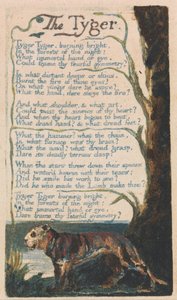 無垢と経験の歌、プレート42、タイガー（ベントレー42） 作： William Blake