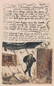 無垢と経験の歌、プレート45、「煙突掃除人」（ベントレー37） 作： William Blake