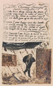 無垢と経験の歌、プレート45、チムニースイーパー（ベントレー37） 作： William Blake