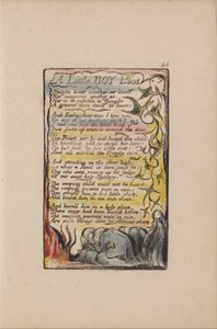 無垢と経験の歌、プレート46、失われた小さな男の子（Bentley 50） 作： William Blake