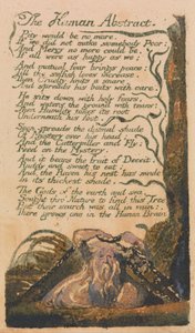 無垢と経験の歌、プレート46、ヒューマンアブストラクト（ベントレー47） 作： William Blake