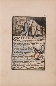 イノセンスとエクスペリエンスの歌、プレート51、ロンドン（ベントレー46） 作： William Blake