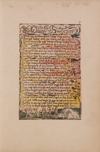 無垢と経験の歌、プレート7、チムニースイーパー（ベントレー12） 作： William Blake