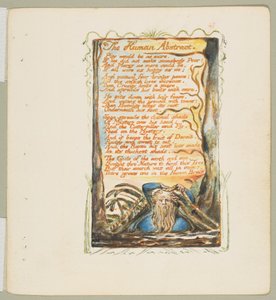 無垢と経験の歌：ヒューマンアブストラクト、ca。 1825年。 作： William Blake