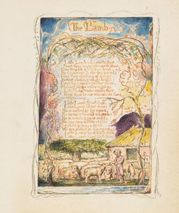 無邪気さと経験の歌。1825年頃の「子羊」。 作： William Blake