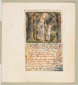 無邪気さと経験の歌。The Little Boy Found, ca. 1825. 作： William Blake