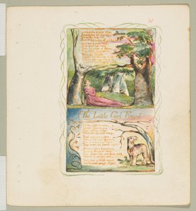 無邪気さと経験の歌。The Little Girl LostThe Little Girl Found, ca. 1825. 作： William Blake