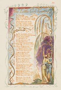 イノセンスとエクスペリエンスの歌：失われた少女1825年。 作： William Blake
