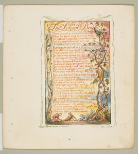 無邪気さと経験の歌。1825年頃の「The School Boy」。 作： William Blake