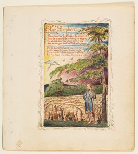 無邪気さと経験の歌。1825年頃の「羊飼い」。 作： William Blake