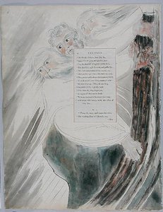 吟遊詩人、「トマス・グレイの詩」のデザイン58 作： William Blake