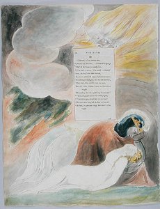 吟遊詩人、「トマス・グレイの詩」のデザイン62 作： William Blake