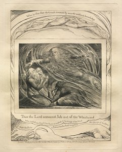 ヨブ記: Pl. 13,主はつむじ風の中からヨブに答えられた 作： William Blake