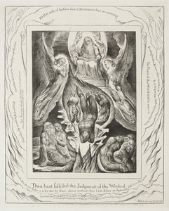 ヨブ記: Pl. 16、あなたは悪人の裁きを果たしました 作： William Blake