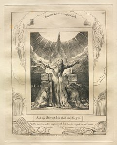 職業書：Pl。 18そして私の召使の仕事はあなたのために祈ります、1825。 作： William Blake
