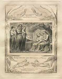 職業書：Pl。 19年、1825年、誰もが彼に金銭を与えた。 作： William Blake