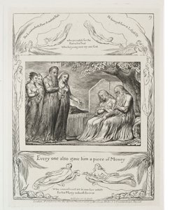 職業書：Pl。 19、1825年、誰もが彼にお金を与えた。 作： William Blake