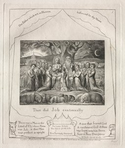 ヨブ記: Pl. 1、ヨブは絶えずこのようにしました 作： William Blake