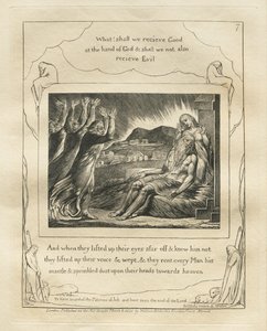 職業書：Pl。 7、そして彼らが遠くに目を上げて彼を知らなかったとき...、1825年。 作： William Blake