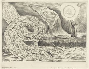欲望の輪: パオロとフランチェスカ 作： William Blake