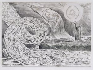 「好色の輪」、ダンテの神曲の挿絵 作： William Blake