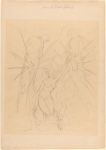 人の娘の一人への天使の降臨 作： William Blake