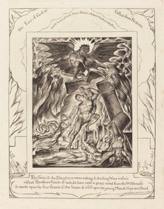 ヨブの息子たちの滅亡 作： William Blake