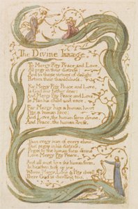 「神の像」、「イノセンスの歌」のプレート12 作： William Blake