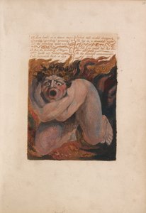 ウリゼンの最初の本、プレート10、12-陰気な昏迷のロスハウル....（ベントレー7） 作： William Blake