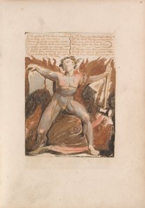 ウリゼンの最初の本、プレート17、8。生命の地球の血が震えた....（ベントレー18） 作： William Blake