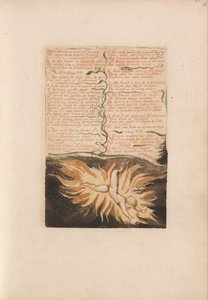 ウリゼンの最初の本、プレート22、永遠の仕事のために伸ばされた....（ベントレー20） 作： William Blake